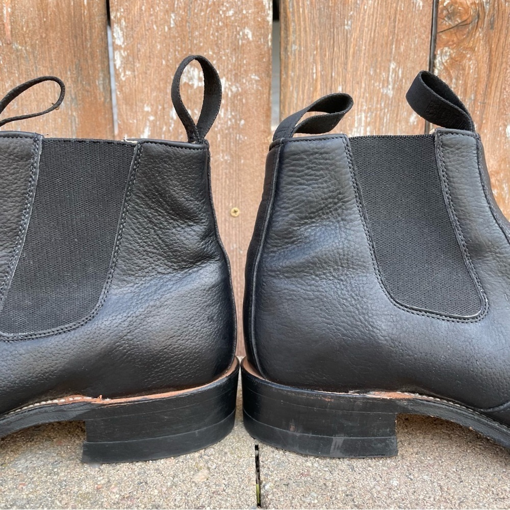 BOULET Men’s Black Leather Pull On Congress Ankle Boot Shoe Size 9 - Picture 5 of 16